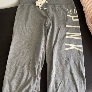 Pink cropped sweatpants